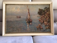 tableau ancien marine Huile