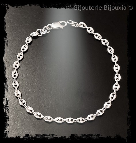 Bracelet fin maille grain - bracelet, de