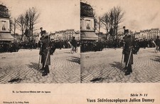CPA Militaria stéréoscopique Julien Damoy - 8. Le Tambour-Major (40e de ligne)