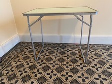 ANCIENNE TABLE DE CAMPING PLIANTE PAS CHAISE SALON DE JARDIN FORMICA PÊCHE 