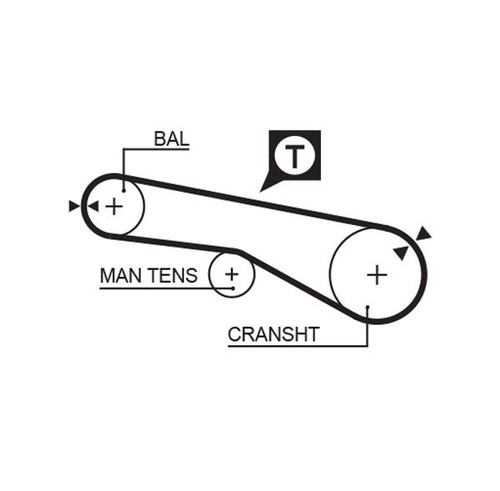Timing belt 520mm length fits - timing,