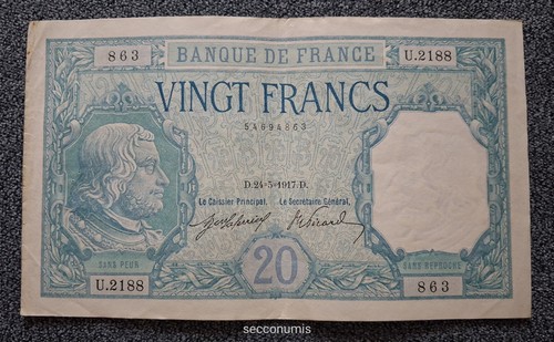 Francs bayard 5 1917 - francs,