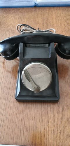 Ancien telephone bakelite - , noir