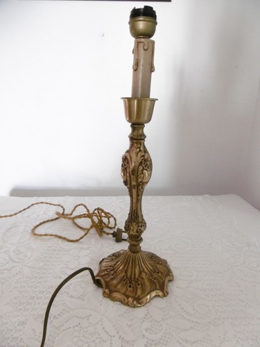 Ancien pied lampe bronze - pied,