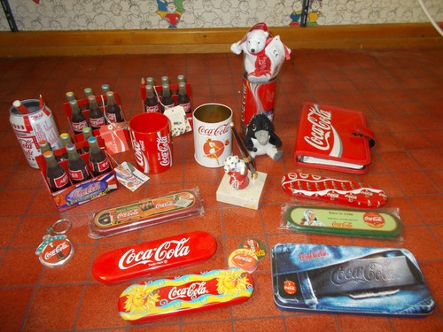 Lot coca cola stylo - stylo, bouteille