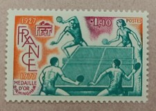 3I-Timbre France YT  1961 neuf ** année 1977 "Tennis de Table" 