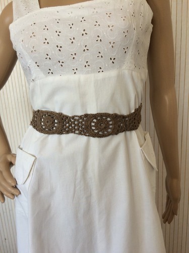 Ceinture femme crochet marron - femme,