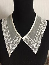 ancien col parement en tulle et dentelle (réf : F94)