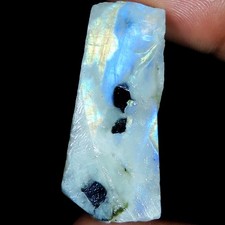 56,45 Cts Pierre Précieuse Brute De Pierre De Lune Arc-En-Ciel 16x37x8 Mm GQ-333