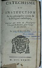 AUXERRE - CATECHISME DU DIOCESE D'AUXERRE 1734 - LIVRE ANCIEN RELIGION