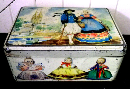 Ancienne boite métal décor - boite,