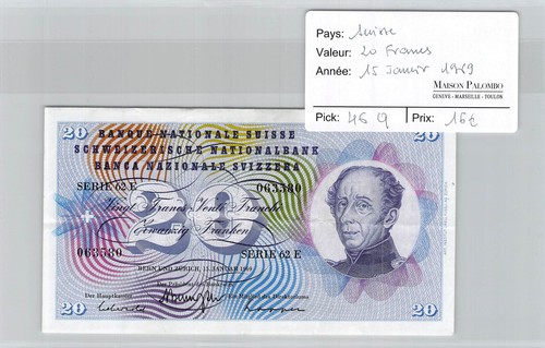 Billet suisse francs - francs,