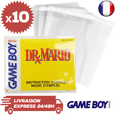 10 Protections Sachet Pochette Refermable Notice Jeux Game Boy Classic Neufs