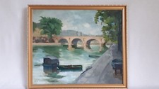 Huile sur toile signée R