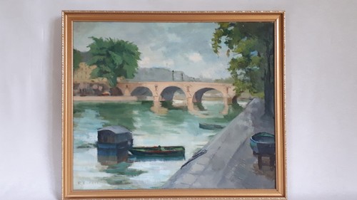 Huile sur toile signée - , r