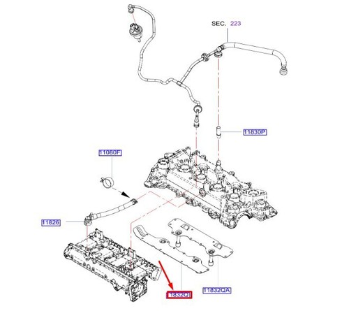 Plaque reniflard moteur - de,