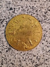 Belle Medaille Bronze Doré Raymond Corbin Signes Zodiaque Et Citations