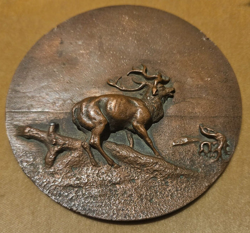 Bronze ancien tondo bas relief - bronze,