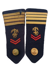 E18) Paire d'épaulettes militaires marine armée française french medal