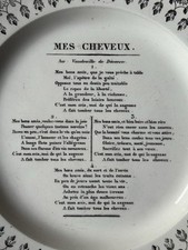 assiette faïence parlante