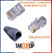 Lot 1 à 20 fiches RJ45 8P8C Cat5 / 6  tête à sertir Connecteur LAN Prise embout
