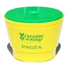 Seau à glaçons publicitaire vintage / Liqueur Pagès / Verveine du Velay