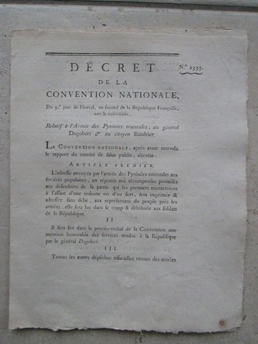 Décret 1793 armée - :, des