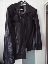 véritable veste en cuir 3XL a 4 poche couleur noir homme