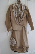 Ensemble robe et veste femme de cérémonie état neuf beige marron glacé Zappa