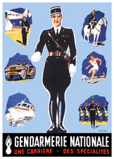 AFFICHE  POSTER  GENDARMERIE NATIONALE GEO HAM