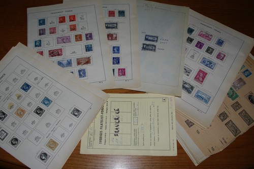 France collection album pages