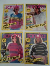 Lot  de 4 catalogues anciens laine tricot SANDRA  " LES PLUS BEAUX TRICOTS "