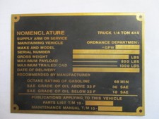 Plaque D'Identification GPW