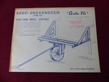 catalogue prospectus remorque agricole : aero engrangeur GUSTIN FILS type 52