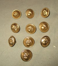 Lot de 10 boutons d’uniforme