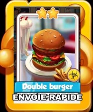  Double Burger 1x carte Set