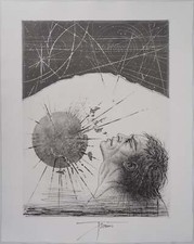 Pierre-Yves TREMOIS : L’explosion solaire, Gravure Originale Signée