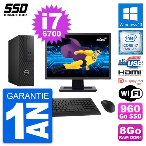 Dell t3420 sff ecran - pc, 22"
