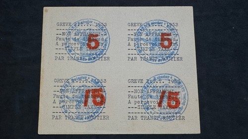 Timbre grève ptt 1953 - timbre, grève,