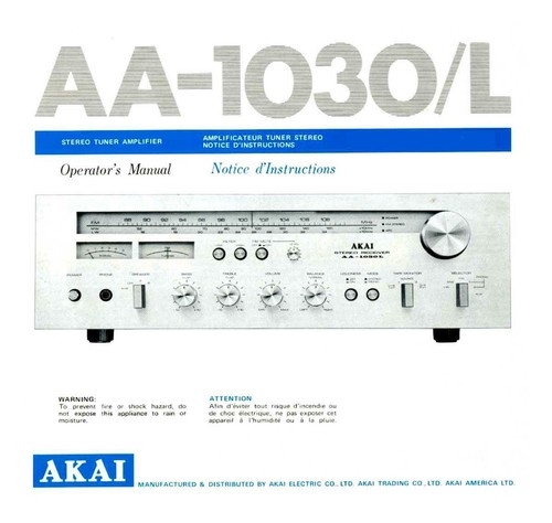 Manuel utilisation pour - manuel, akai