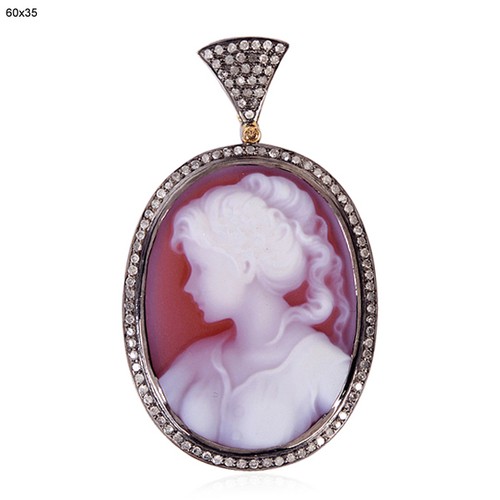 Pendentif camée vintage - , en