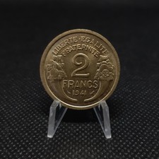 2 francs France 1940 - Morlon en Cupro-aluminium, TTB+,  sous pochette