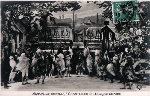 Cpa chantecler acte iii - chantecler, iii,