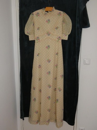 Vintage robe longue maxi femme - robe,