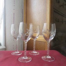 4 verres a eau en cristal d