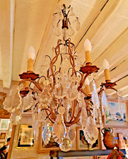 Lustre cage pampilles bronze - lustre, a