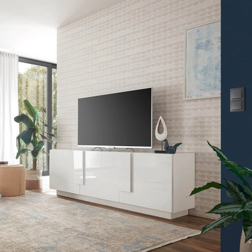 Meuble portes blanc - tv, 3