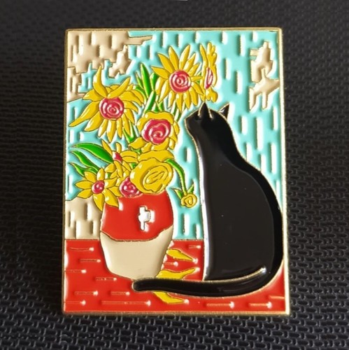 Pin pins métal chat noir - pin's,