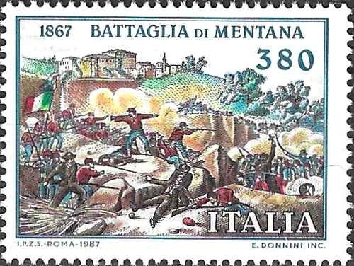 Timbre armée bataille italie - timbre,