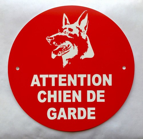 Panneau attention chien - panneau, de